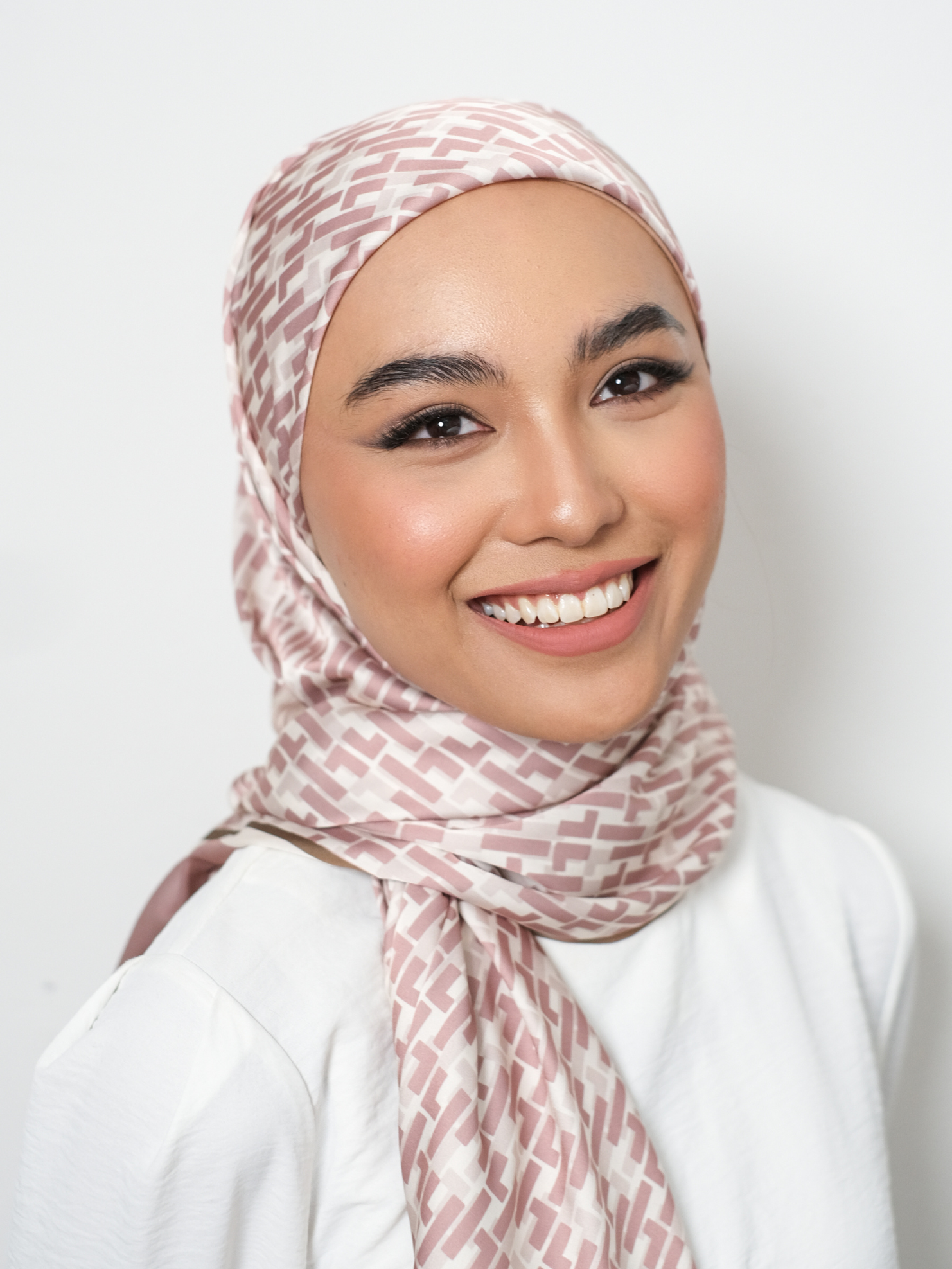 Monogram Pink Shawl Scarf